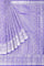 LIGHT PURPLE and SILVER FLORAL JAAL SILK BLEND Saree with SEMI PATTU