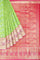 LIGHT GREEN and LIGHT PINK FLORAL JAAL SILK BLEND Saree with SEMI PATTU