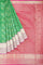 GREEN and PINK FLORAL JAAL SILK BLEND Saree with SEMI PATTU