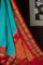 Gadwal Silk Checks Sky Blue Saree