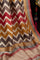 Fancy Tussar Zig Zag Stripes Multi-Colour Saree