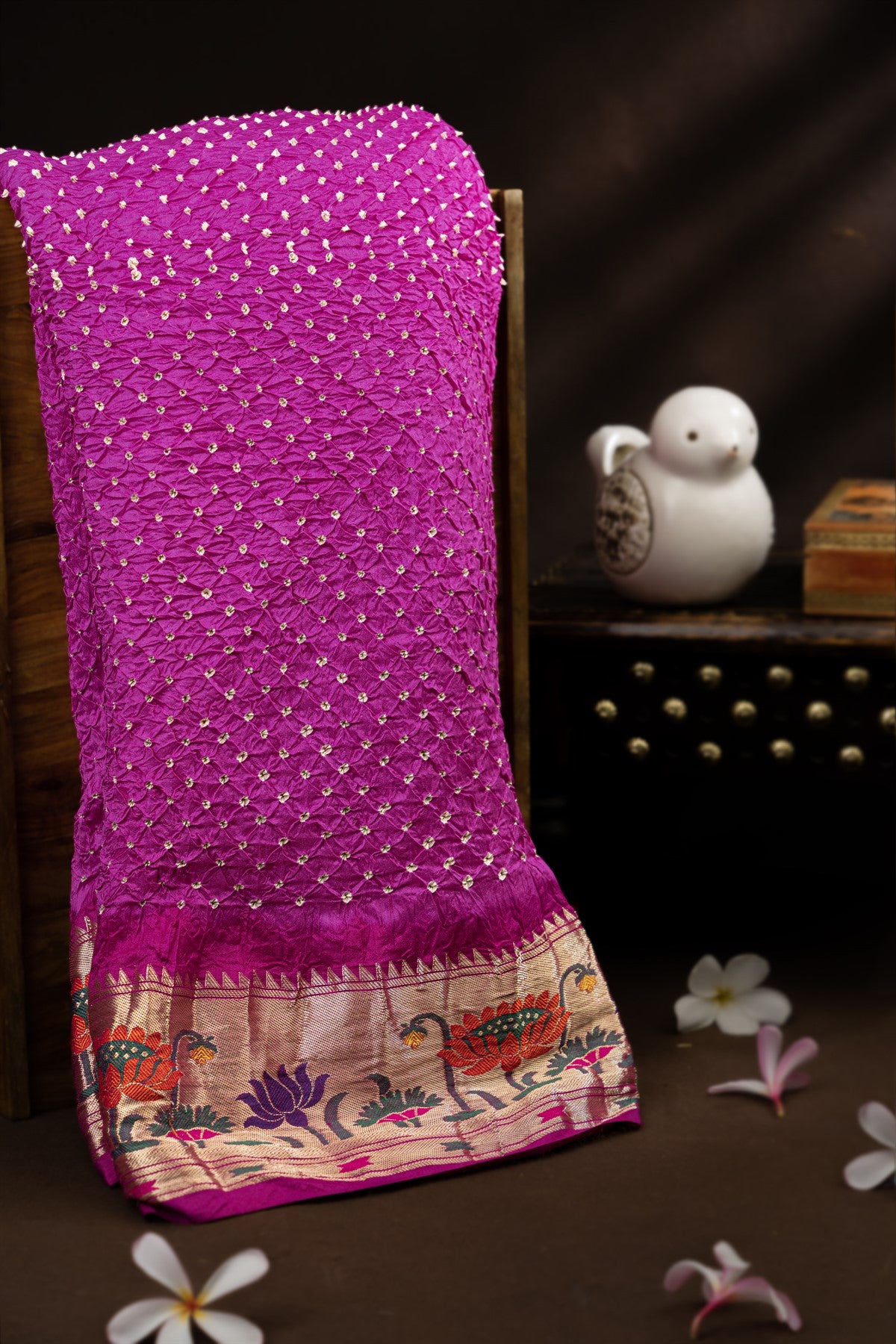 Banarasi Silk Buttis Lavender Saree