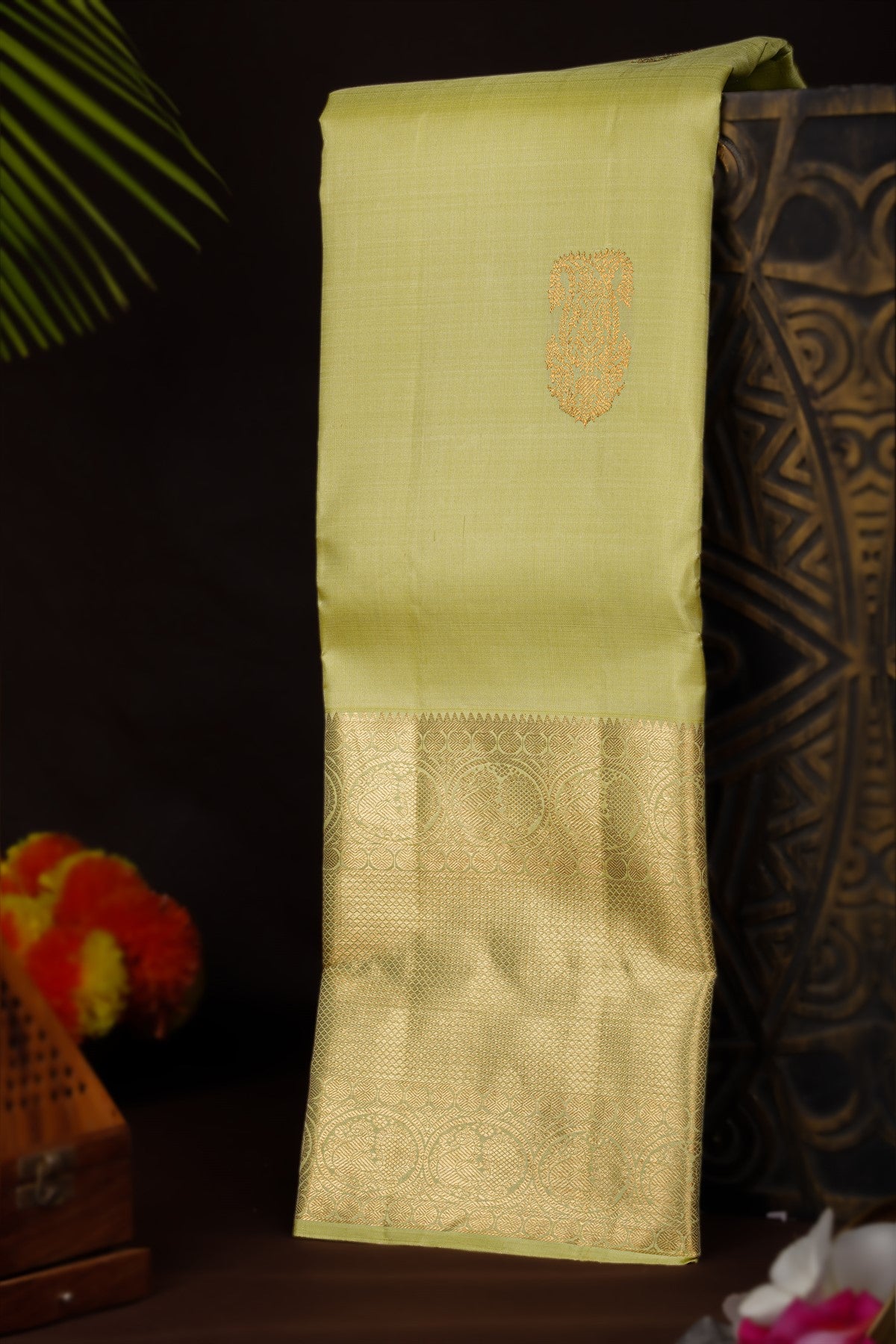 Kancheepuram Silk Lime Green Saree