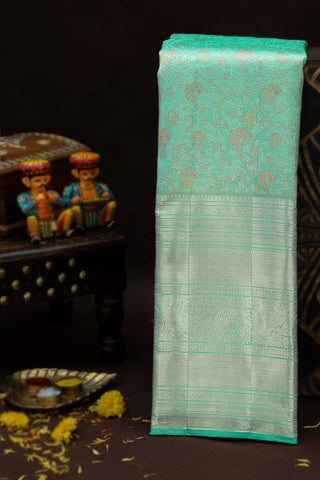 Kancheepuram Silk Pista Green Saree