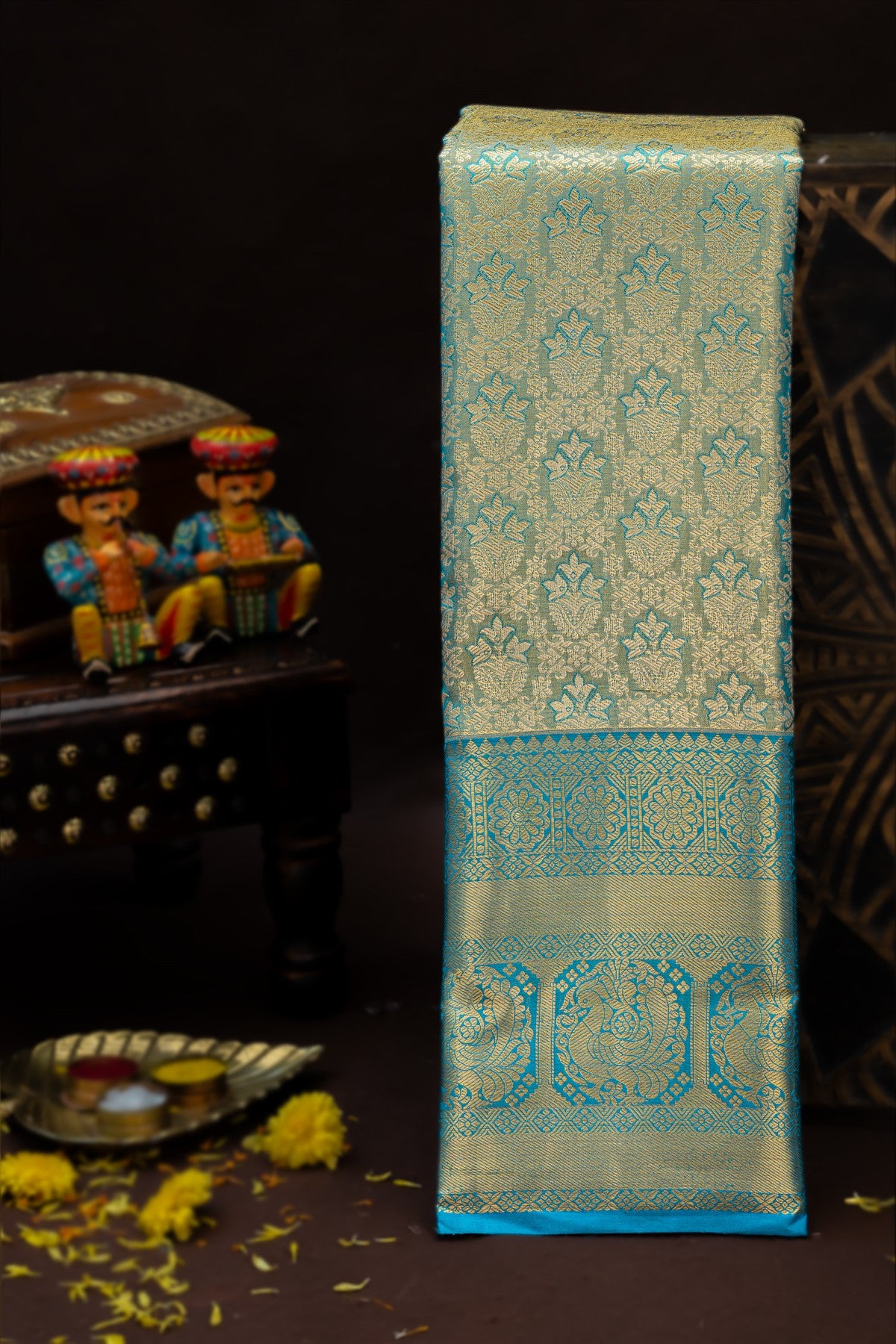 Kancheepuram Silk Sea Green Saree