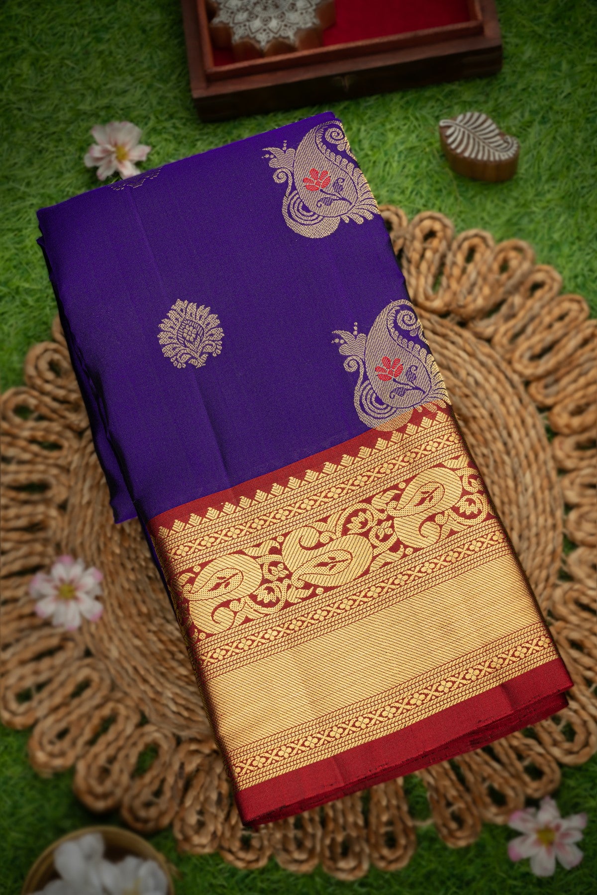 Coimbatore Silk Royal Blue Saree