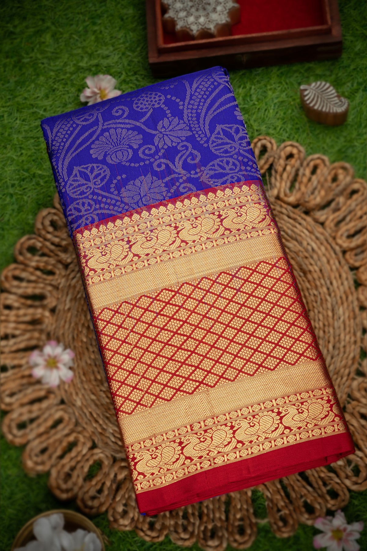 Coimbatore Silk Royal Blue Saree