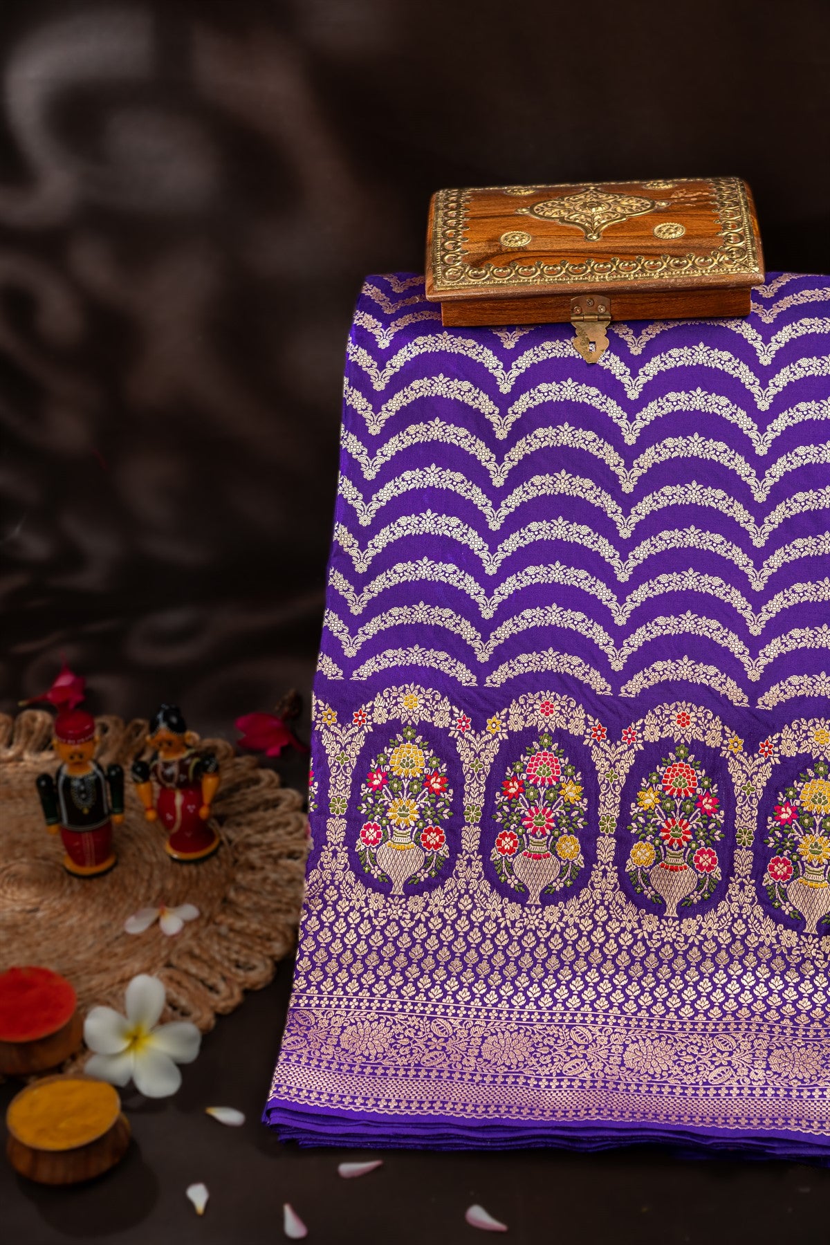 Banarasi Silk Royal Blue Saree