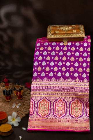 Banarasi Silk Purple Saree