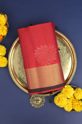 Coimbatore Silk Peach Saree