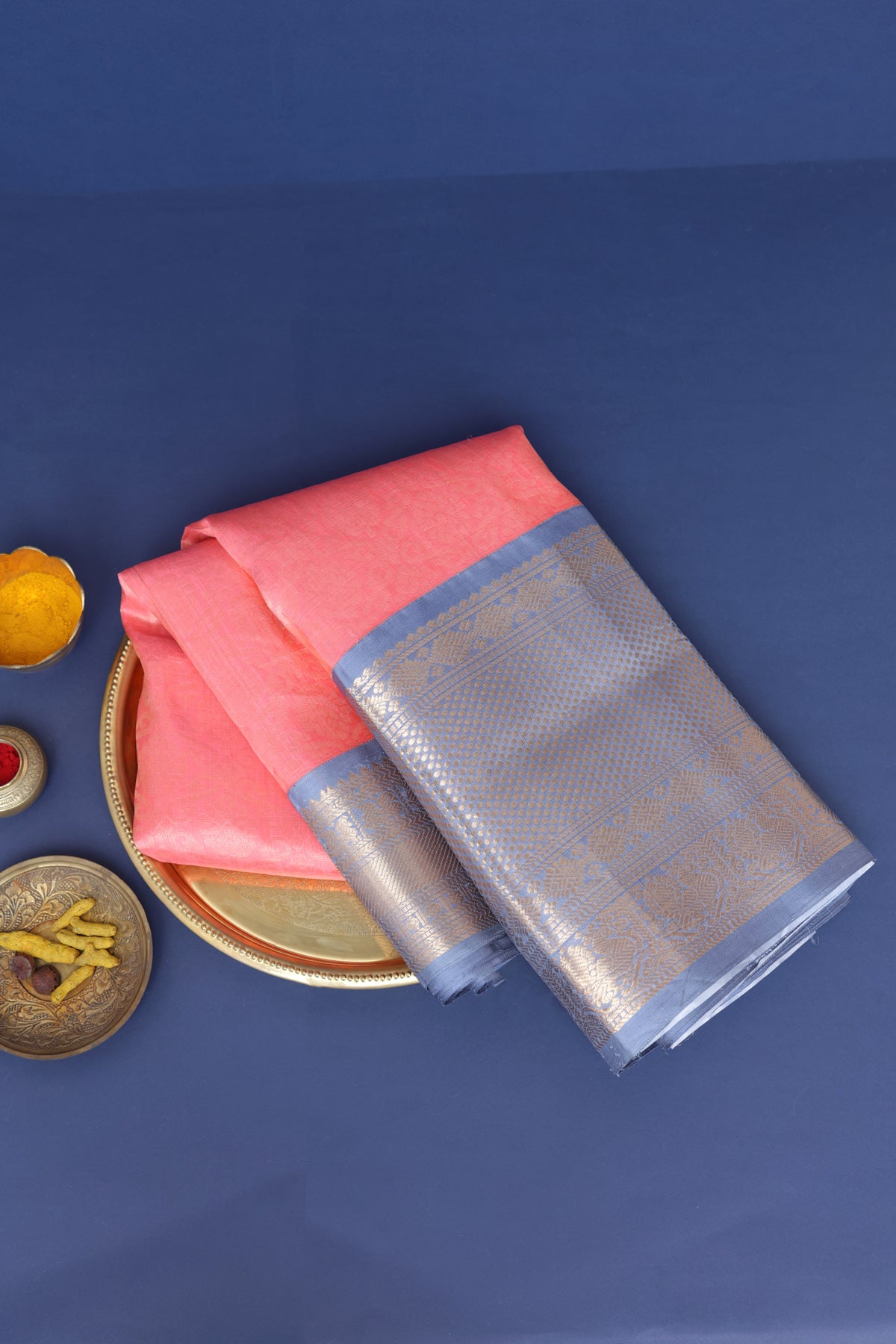 Kancheepuram Silk Baby Pink Saree