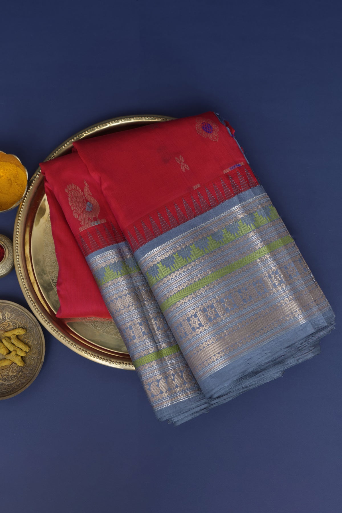 Kuppadam Silk Maroon Saree