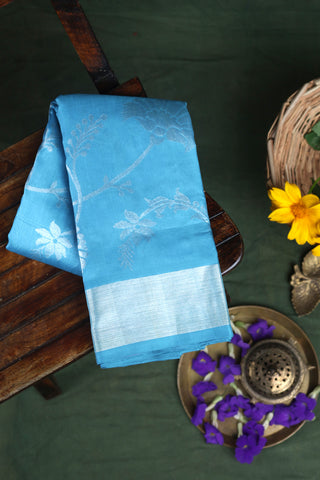 Venkatagiri Silk Blue Saree