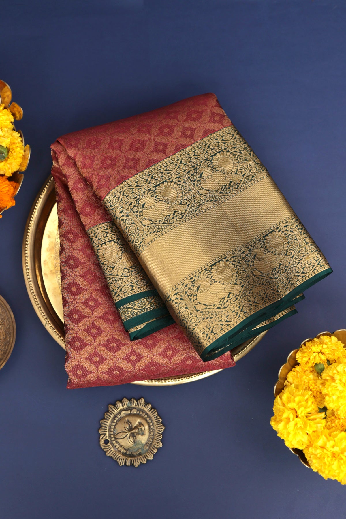 Coimbatore Silk Peach Saree