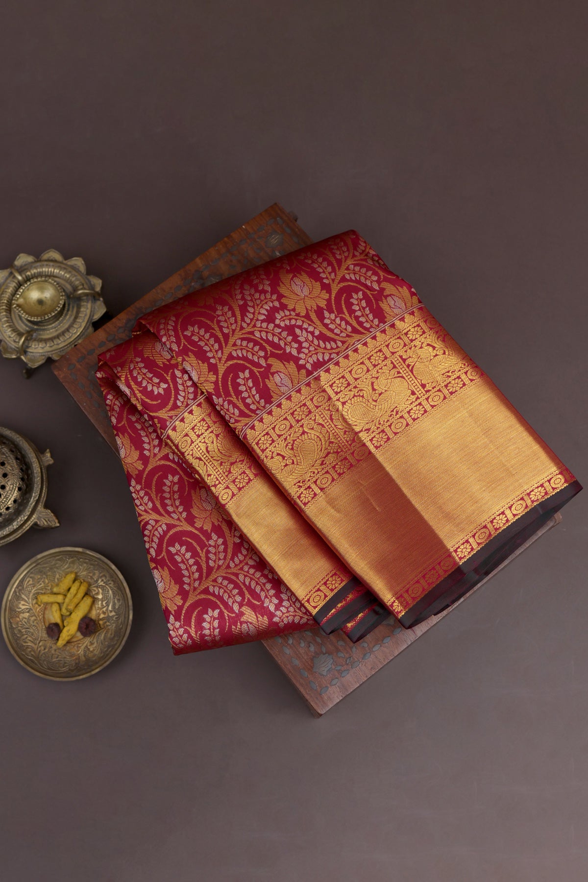 Kancheepuram Silk Maroon Saree