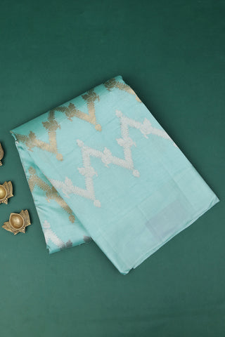 Matka Silk Sky Blue Saree