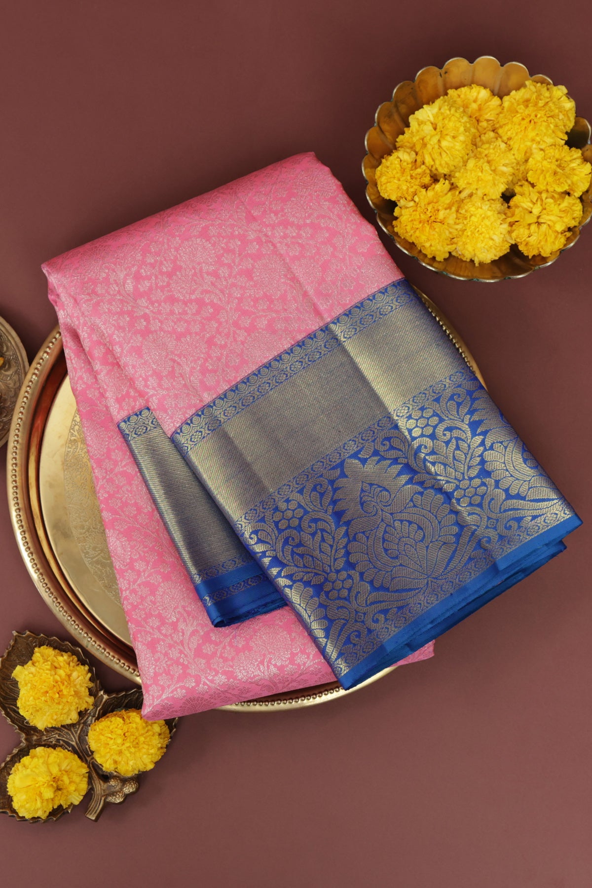 Kancheepuram Silk Baby Pink Saree