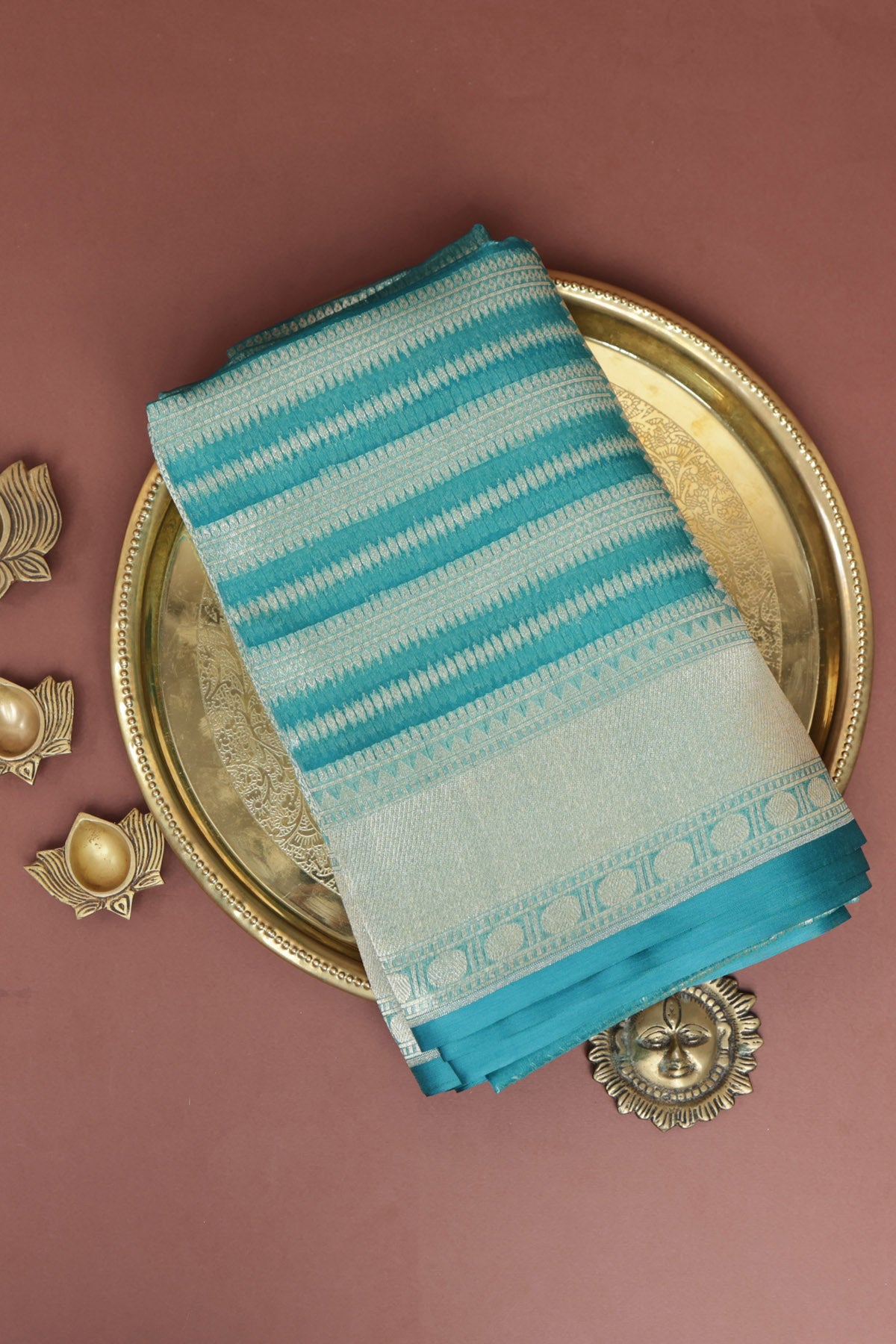 Designer Organza Blue Saree