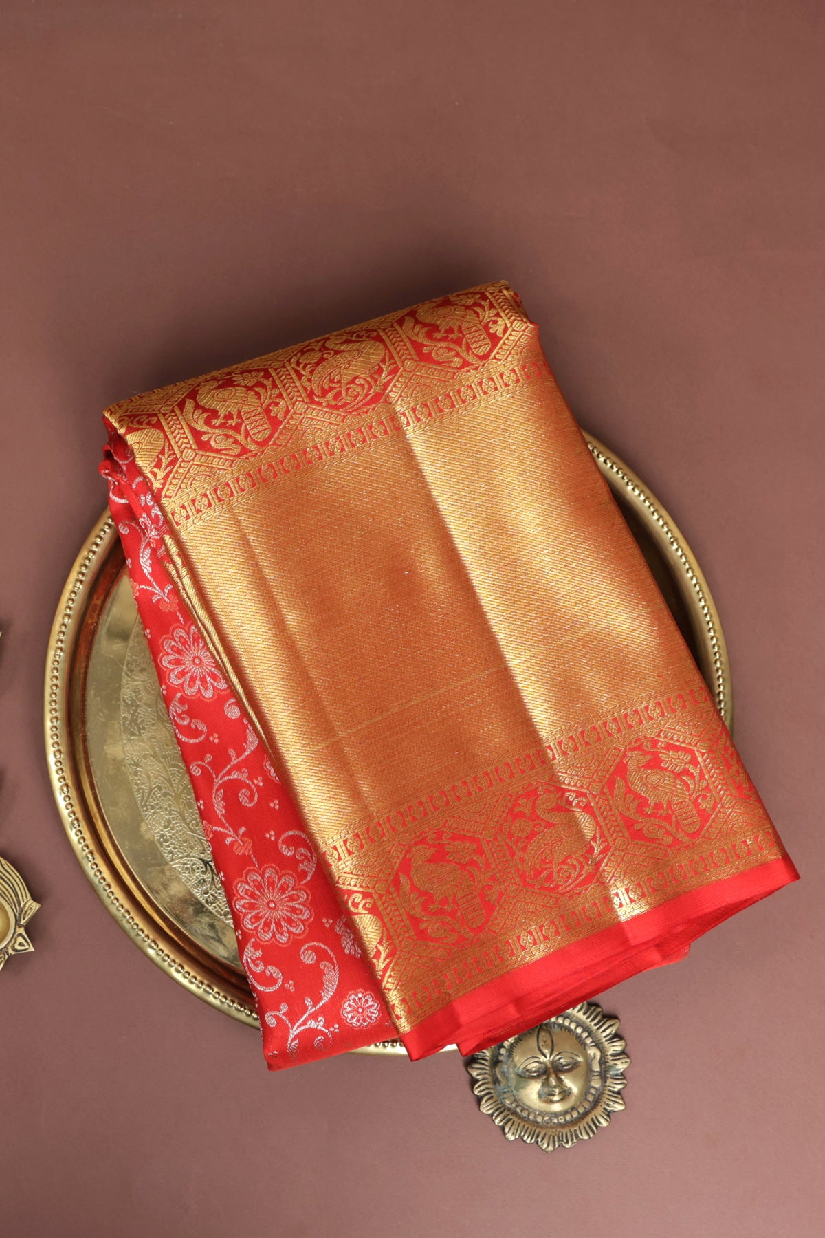 Kancheepuram Silk Red Saree