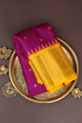 Gadwal Silk Magenta Saree