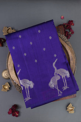 Matka Silk Royal Blue Saree