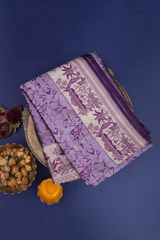 Banarasi Silk Purple Saree