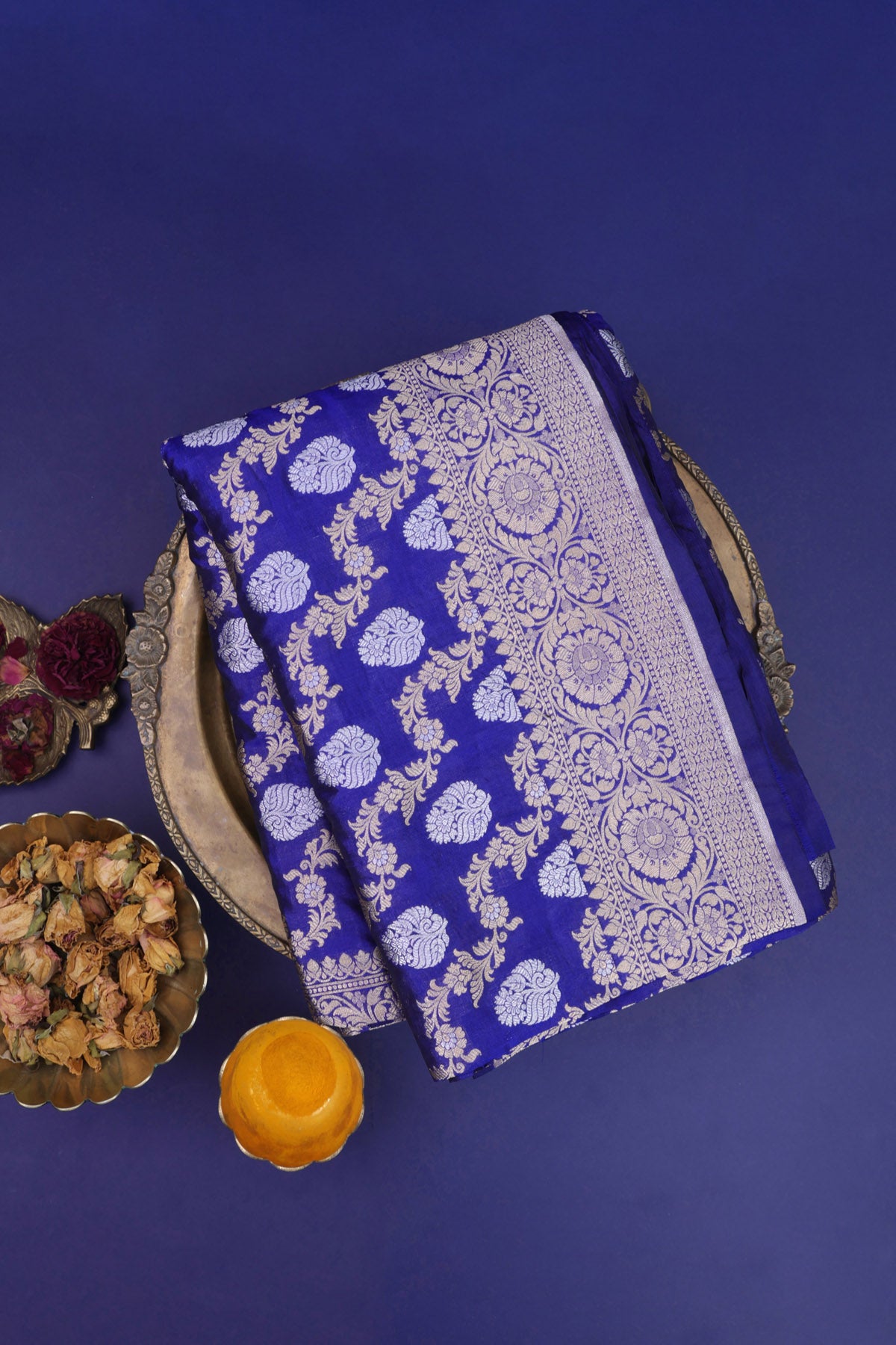 Banarasi Silk Royal Blue Saree