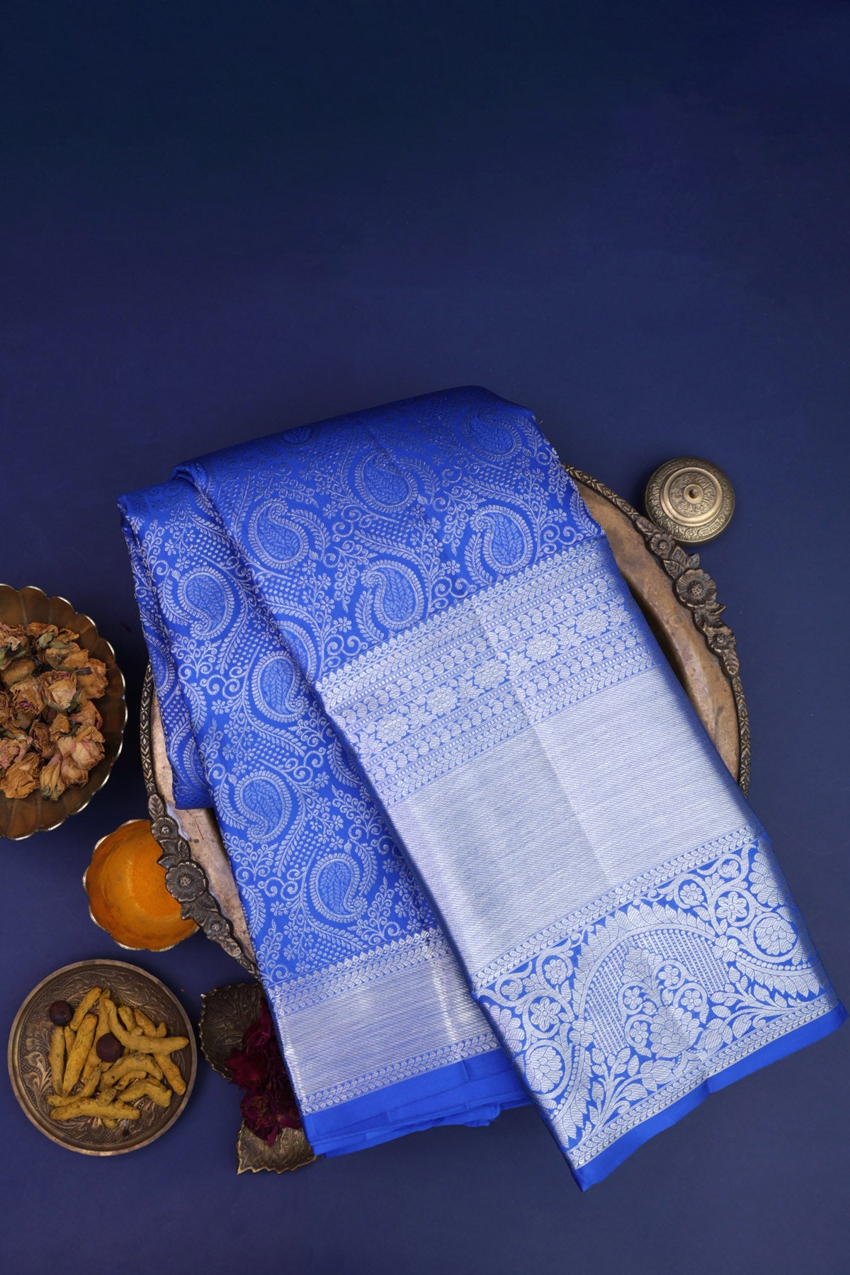 Kancheepuram Silk Blue Saree