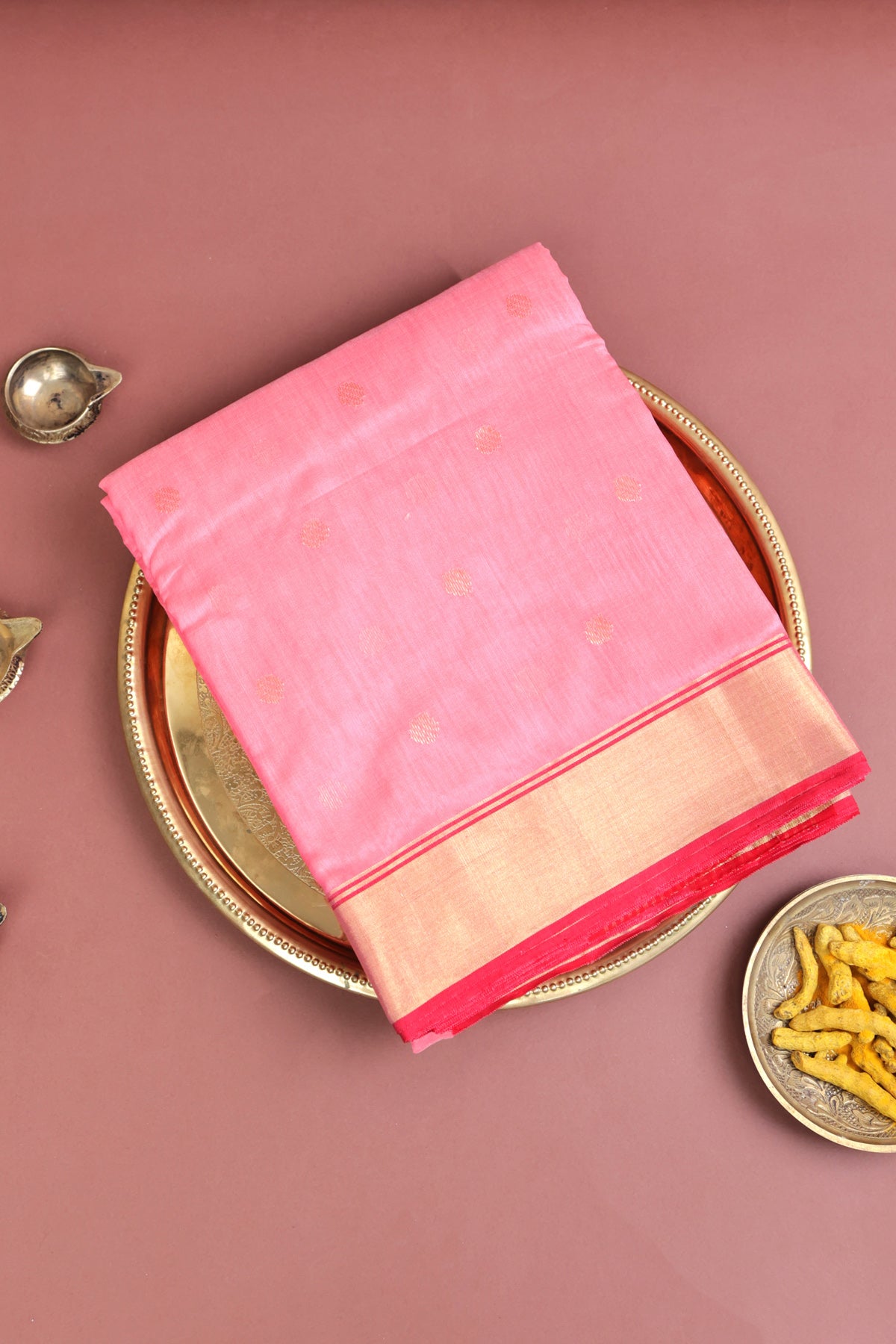 Chenderi Sico Peach Saree