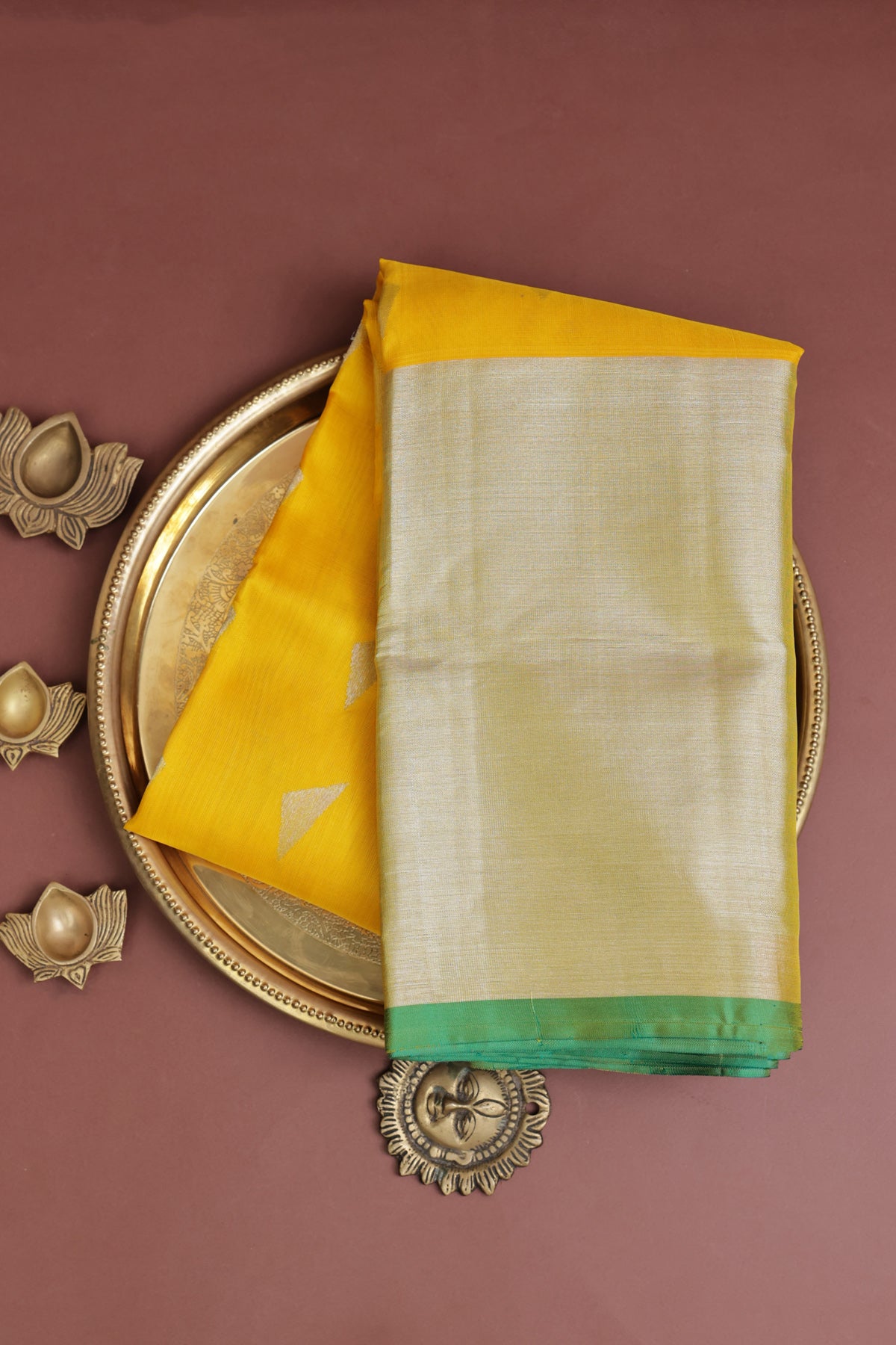 Venkatagiri Silk Yellow Saree