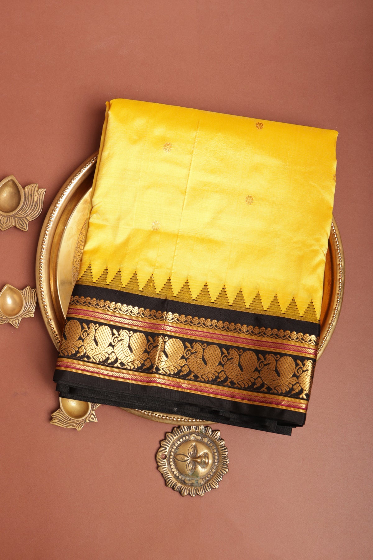 Narayanpet Silk Yellow Saree