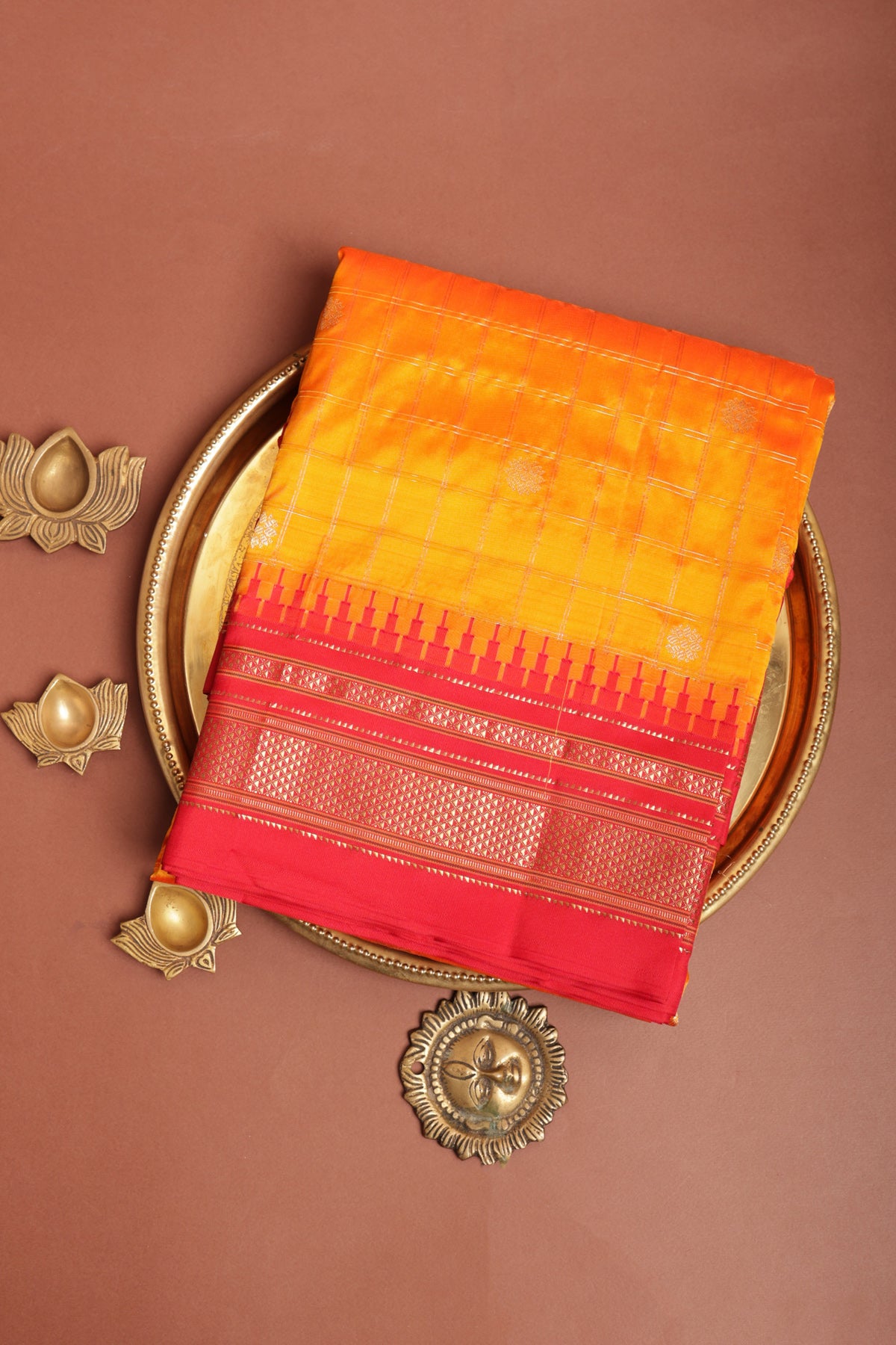 Narayanpet Silk Mustard Saree