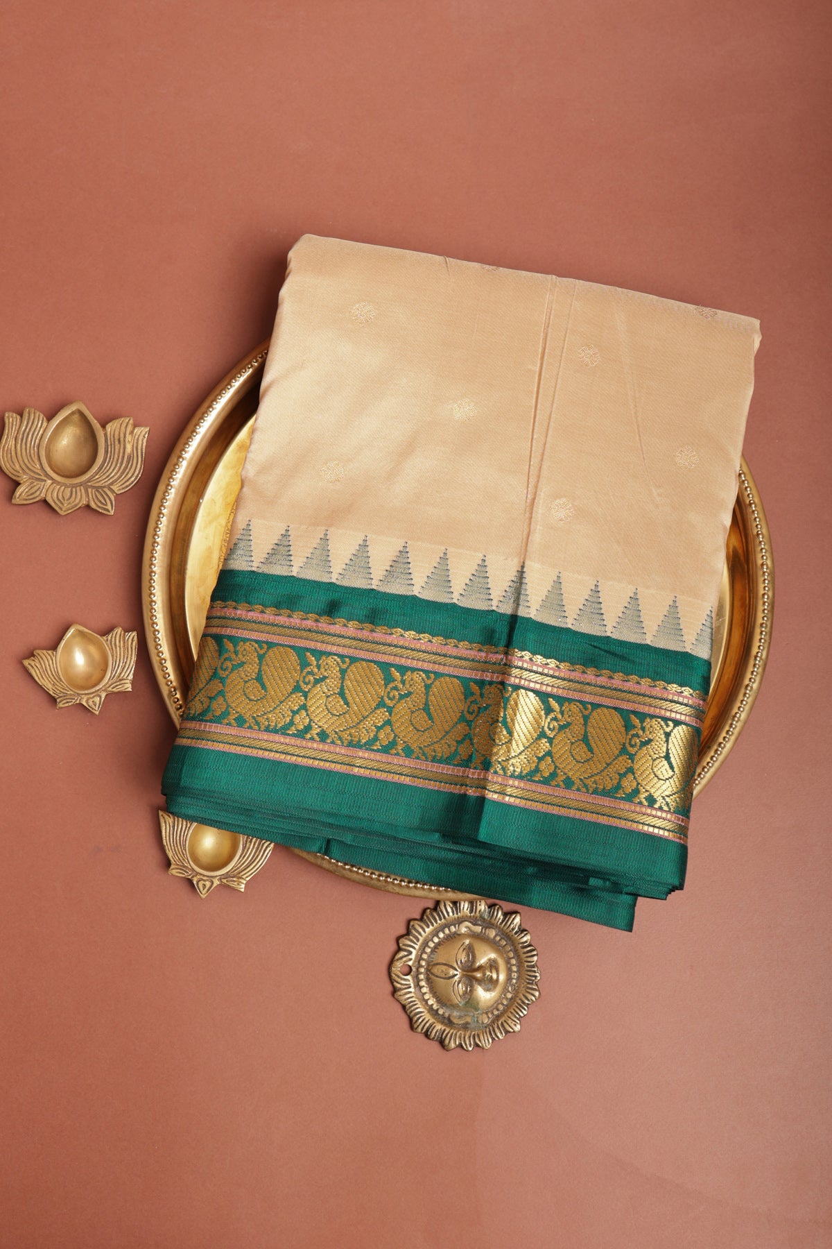 Narayanpet Silk Beige Saree