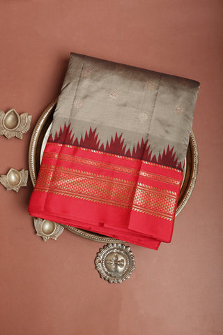 Narayanpet Silk Grey Saree