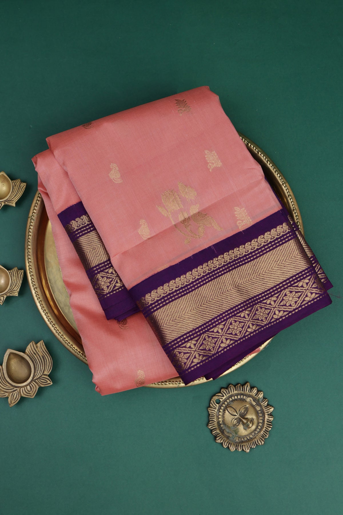 Kuppadam Sico Peach Saree