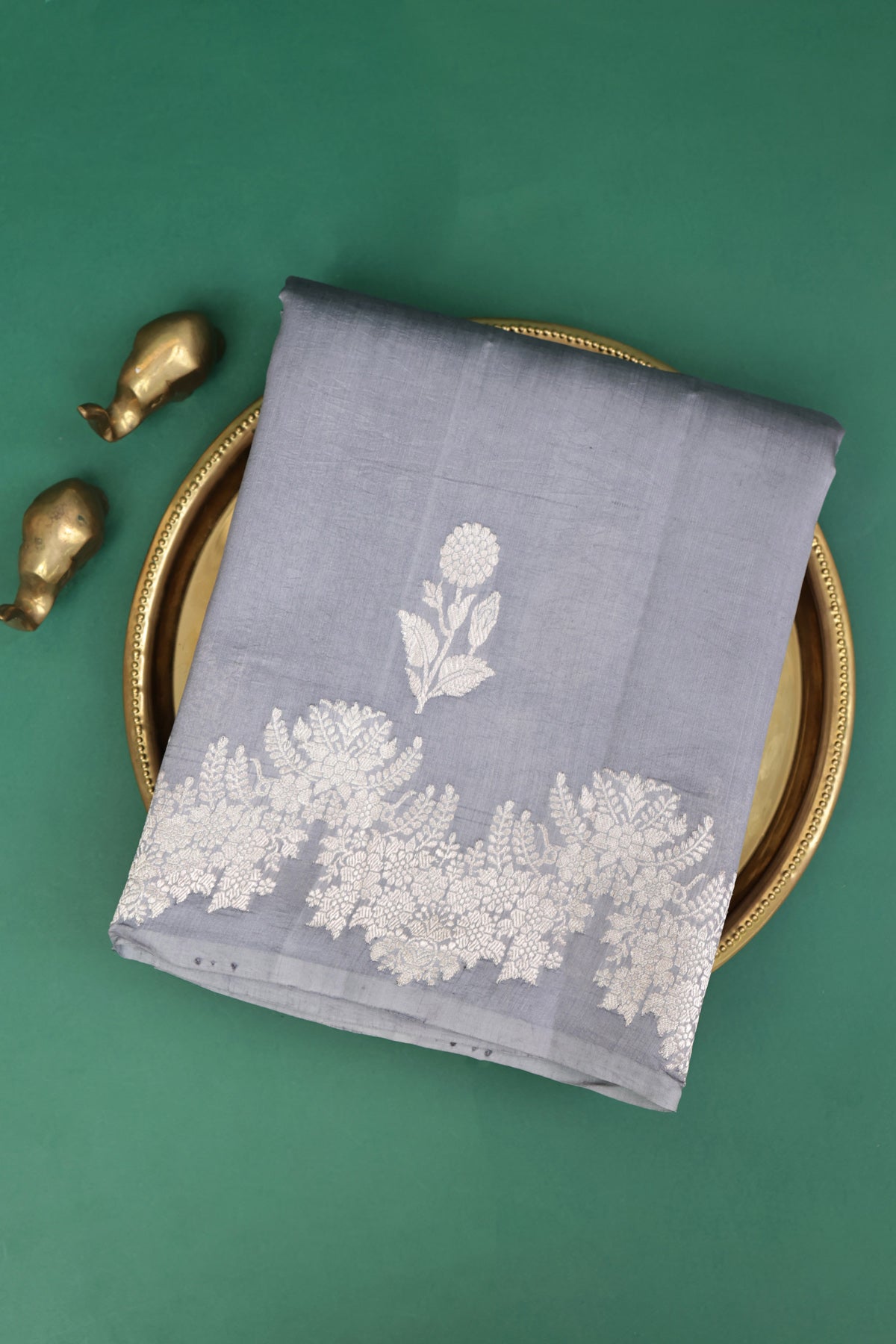 Matka Silk Grey Saree