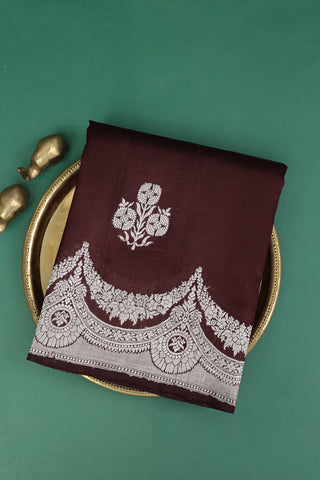 Matka Silk Wine Saree