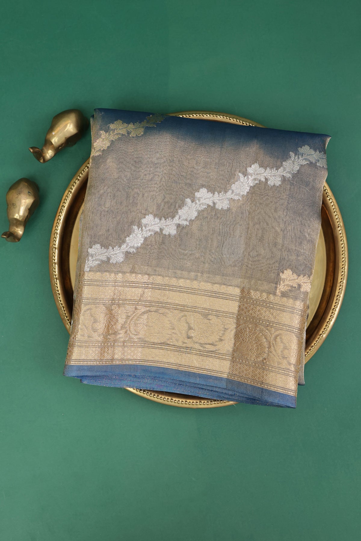 Matka Silk Grey Saree