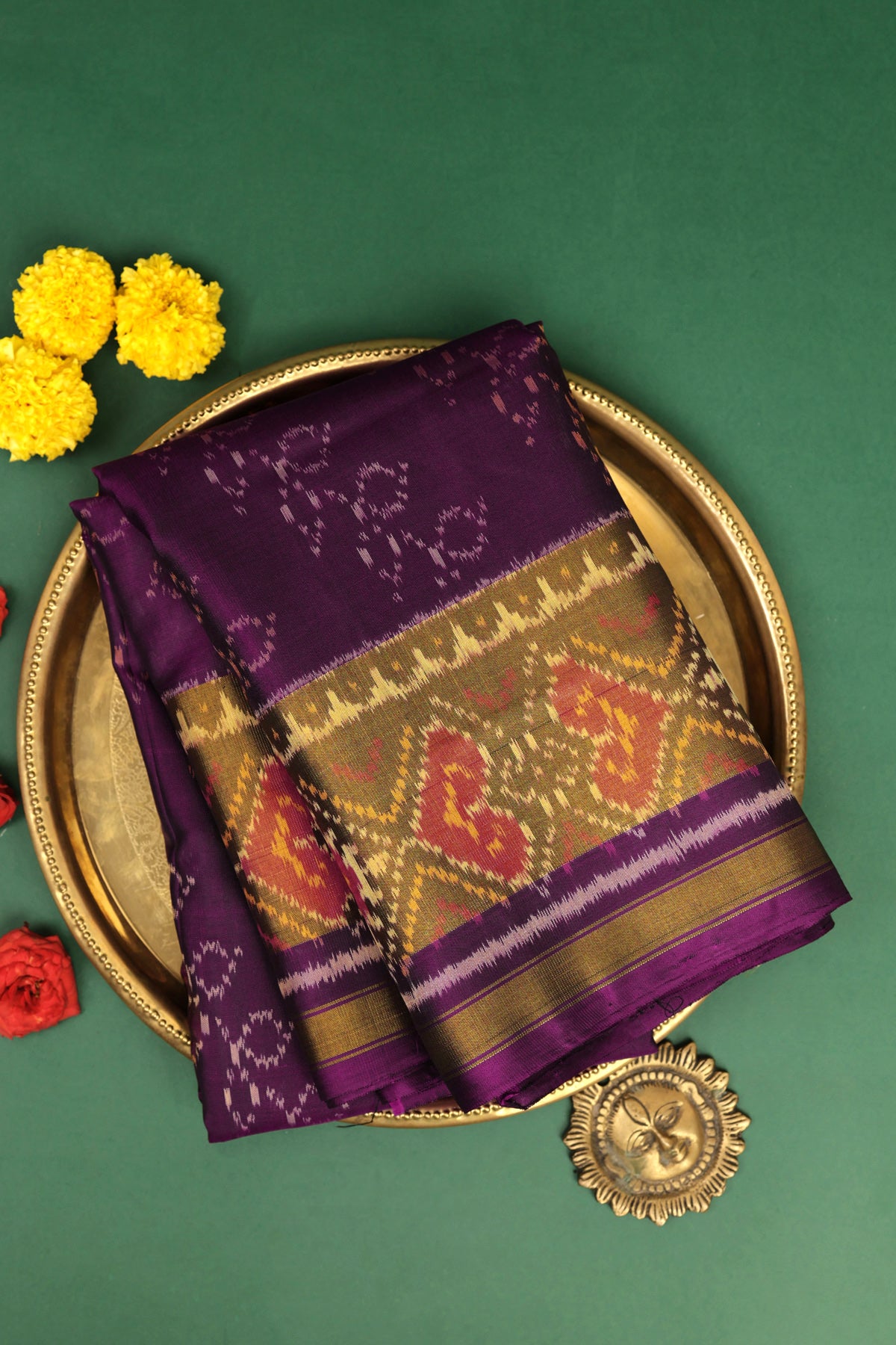 Patola Silk Wine Saree