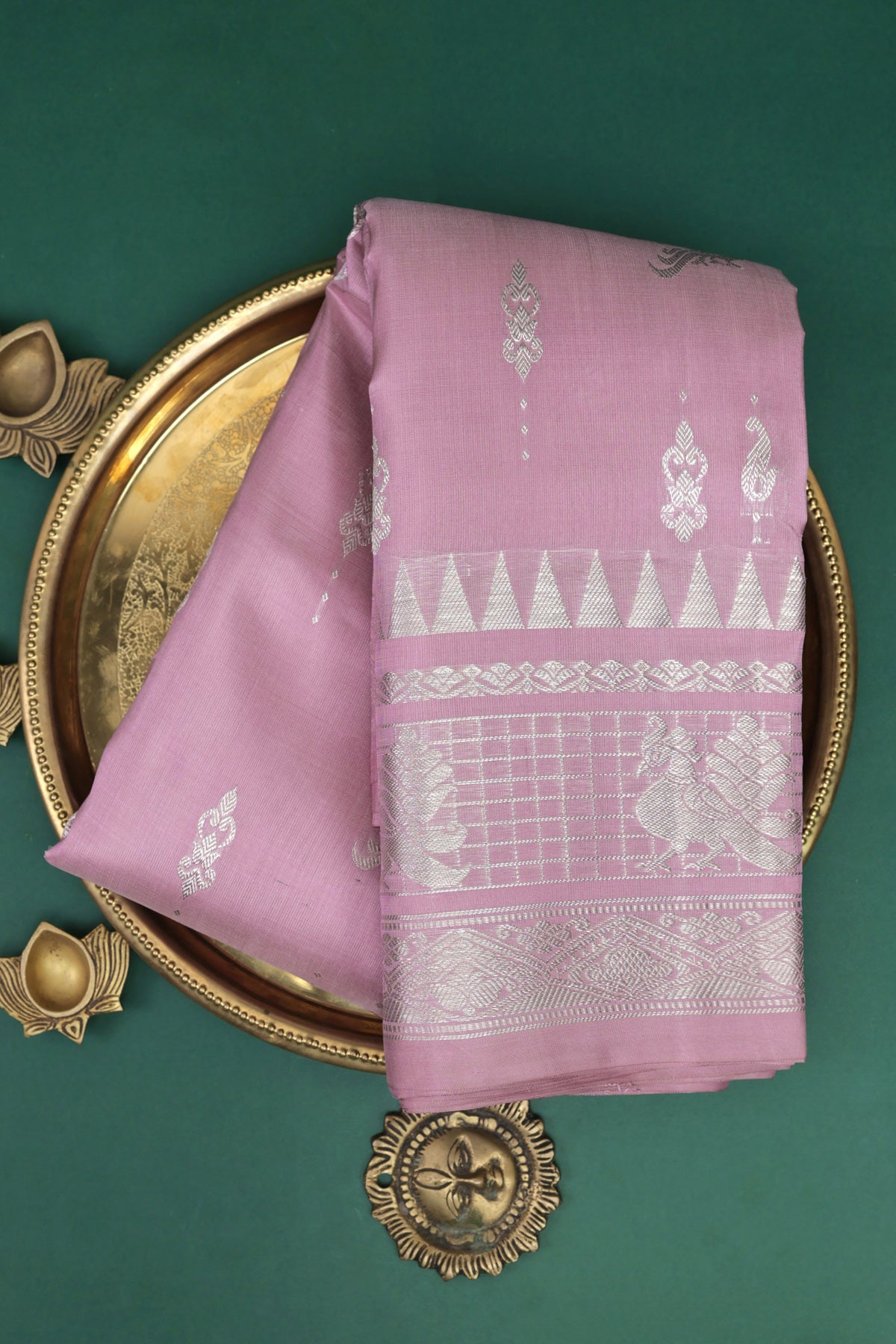 Venkatagiri Silk Onion Pink Saree