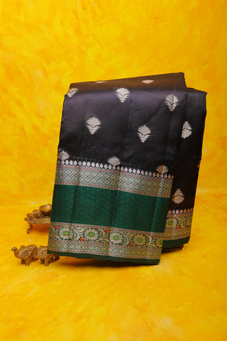 Chiniya Silk Black Saree