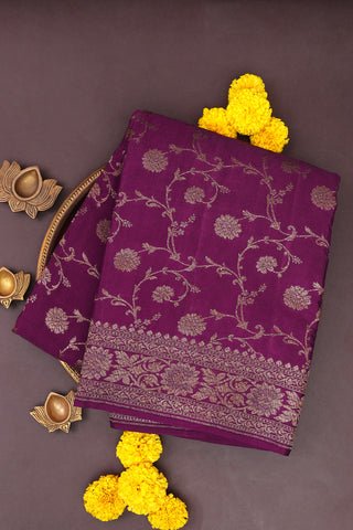 Banarasi Georgette Magenta Saree