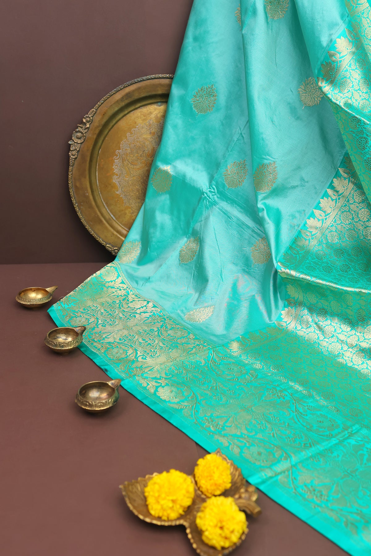 Banarasi Silk Sea Green Saree