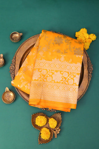 Banarasi Silk Yellow Saree