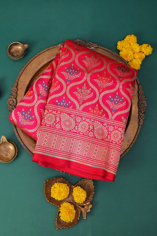 Banarasi Silk Pink Saree