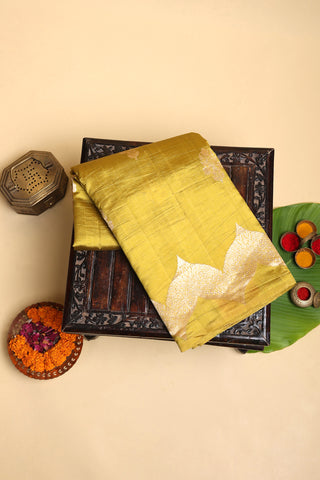 Matka Silk Mustard Saree