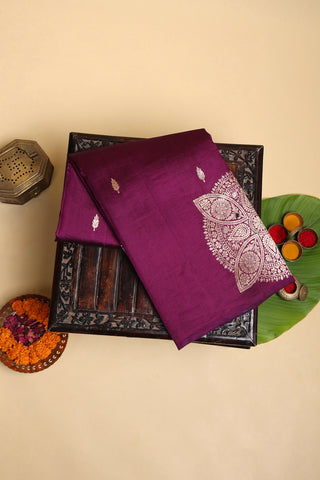 Matka Silk Magenta Saree