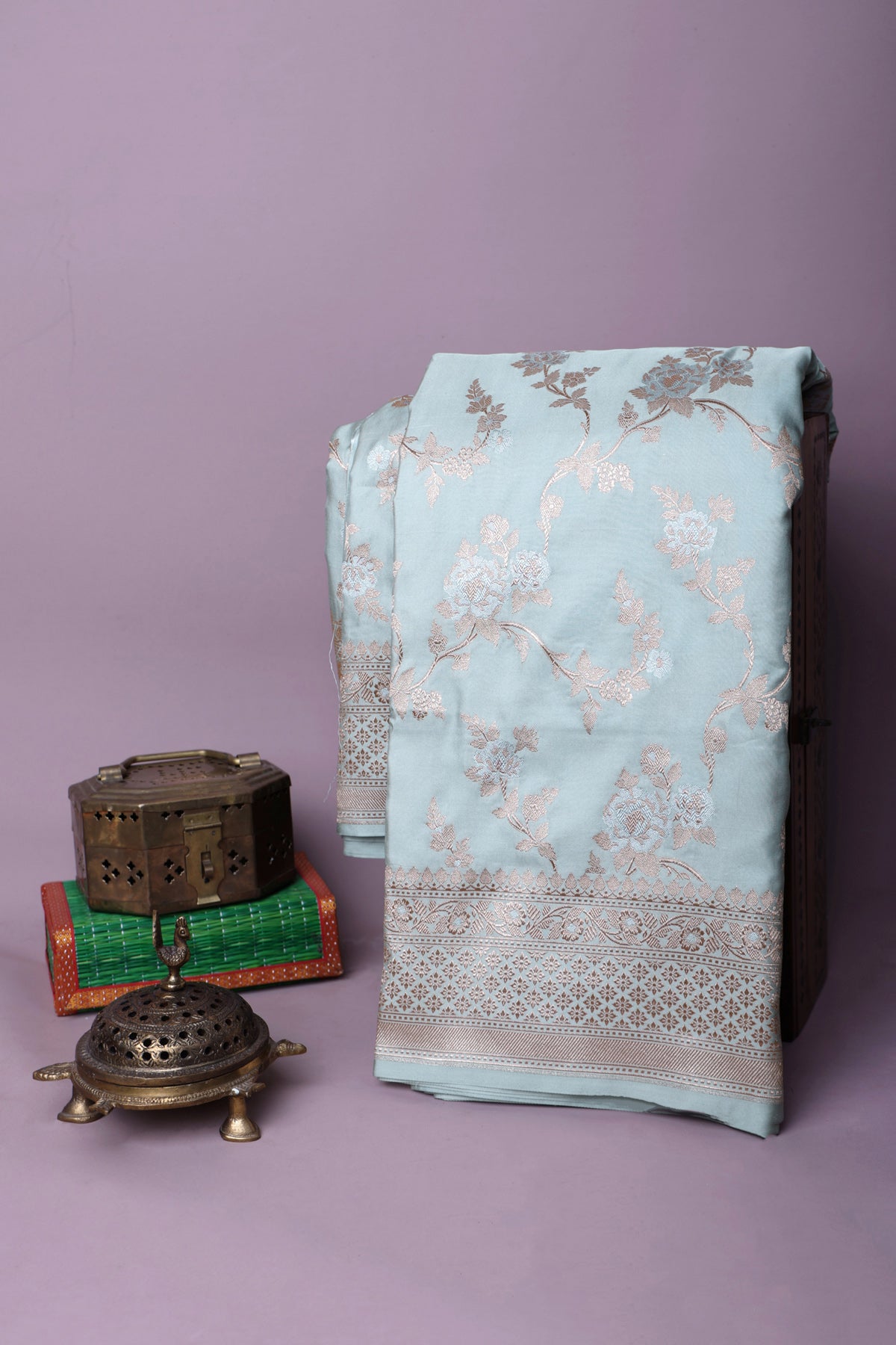 Banarasi Silk Light Blue Saree