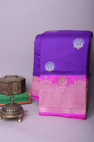 Banarasi Silk Purple Saree