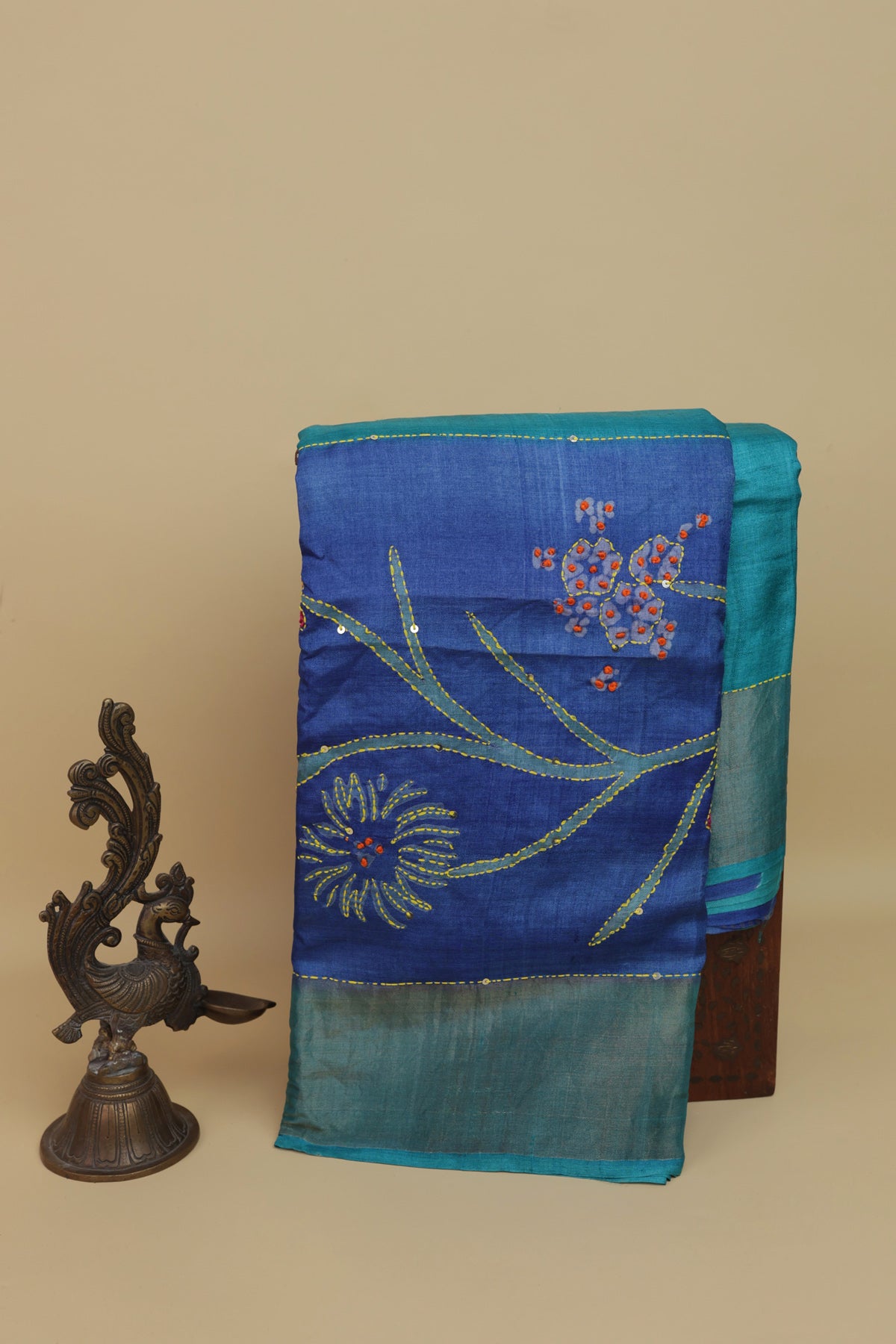 Designer Tussar Multi Colour Saree